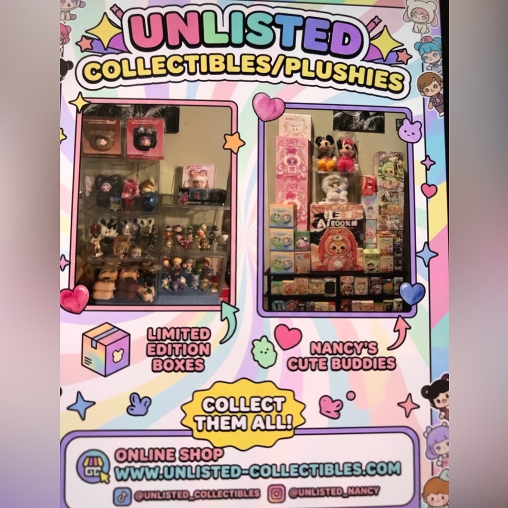 Unlisted Flyer for Plushies/Figurines & Collectibles🎉🎉